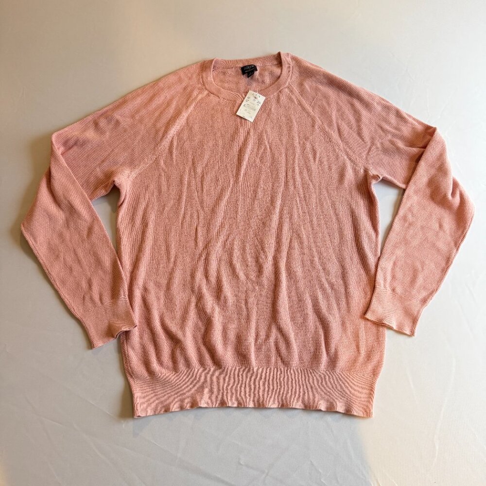 J. Crew Cotton seed-stitch crewneck sweater • size large • CD617